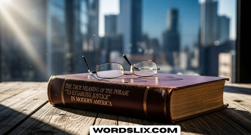 Phrase to Establish Justice in Modern America