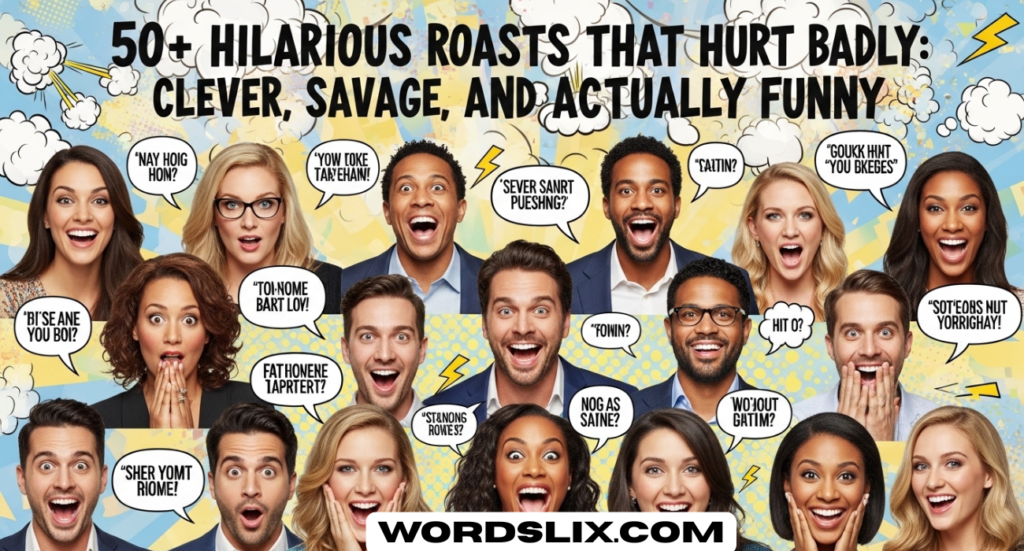 50+ Hilarious Roasts That Hurt Badly: Clever, Savage, and Actually Funny