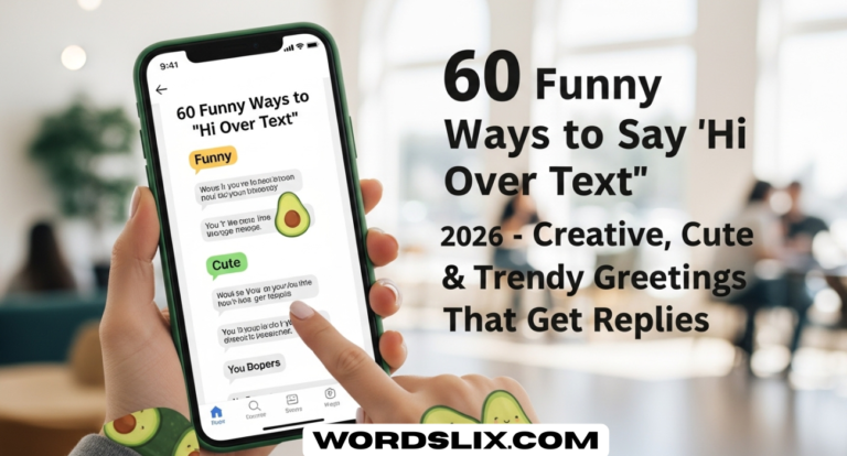 60 Funny Ways to Say “Hi Over Text” 2026 – Creative, Cute & Trendy Greetings That Get Replies