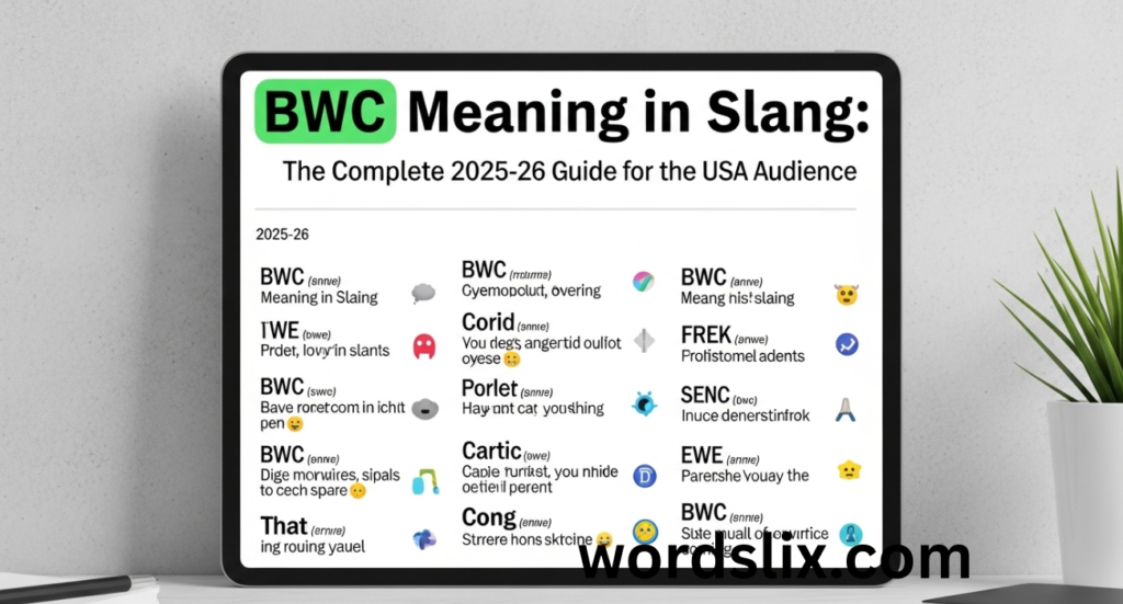 BWC Meaning in Slang: The Complete 2025-26 Guide for the USA Audience