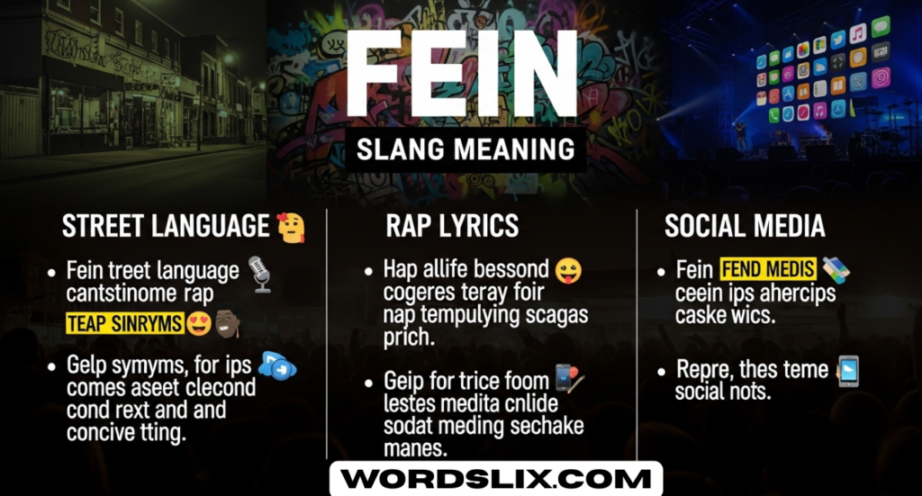 Fein Slang Meaning: What Does “Fein” Mean in Modern Street, Rap, and Social Media Language?