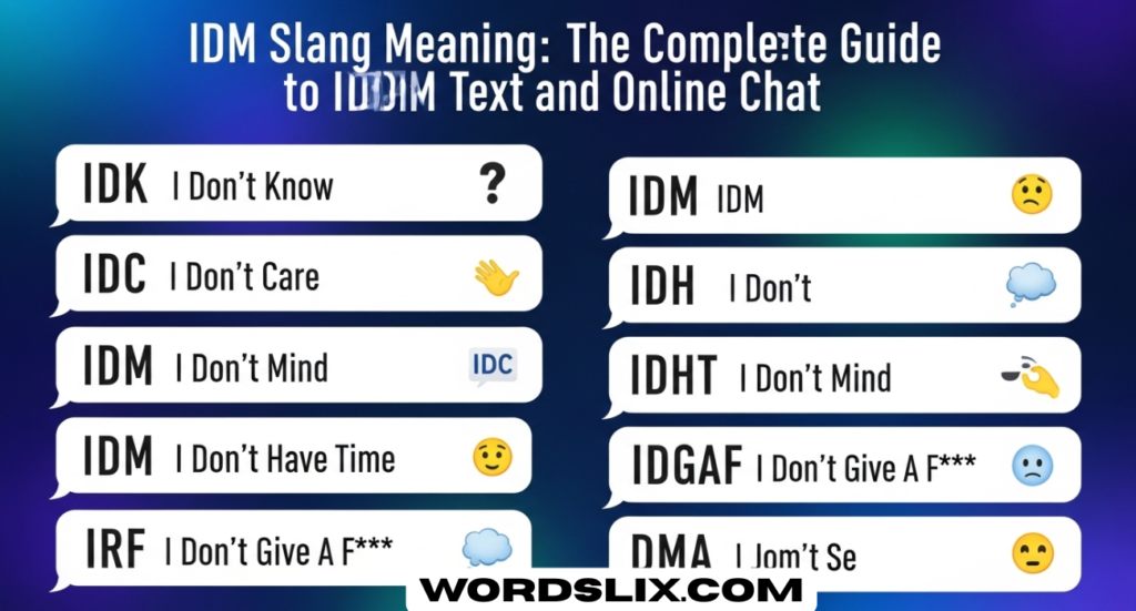 IDM Slang Meaning: The Complete Guide to IDM Meaning in Text and Online Chat