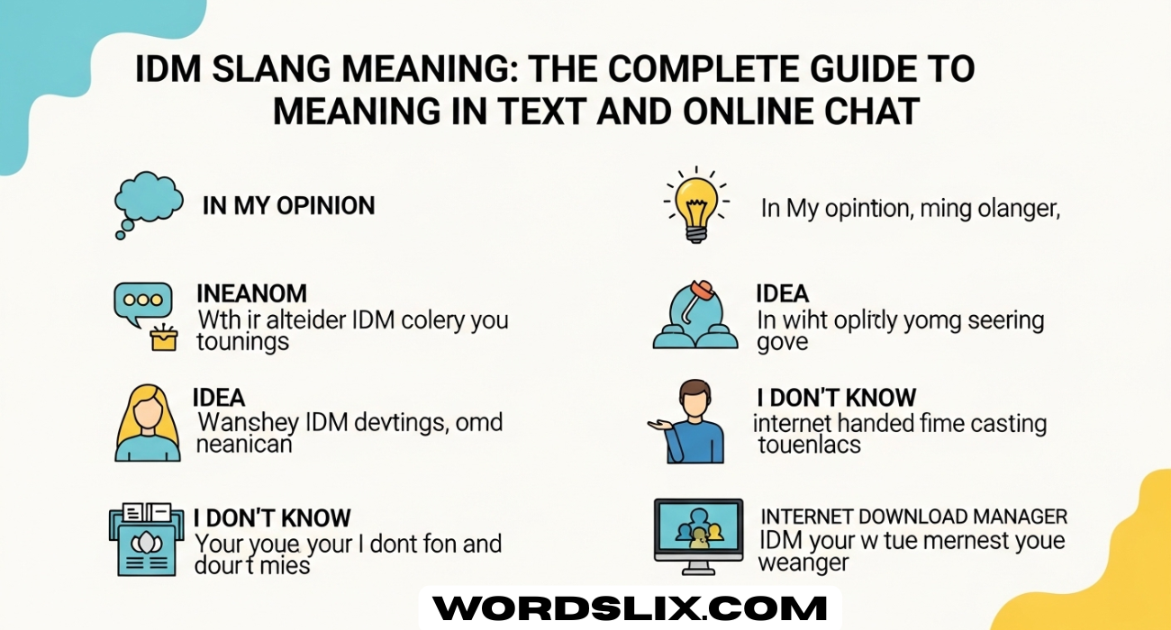 IDM Slang Meaning: The Complete Guide to IDM Meaning in Text and Online Chat