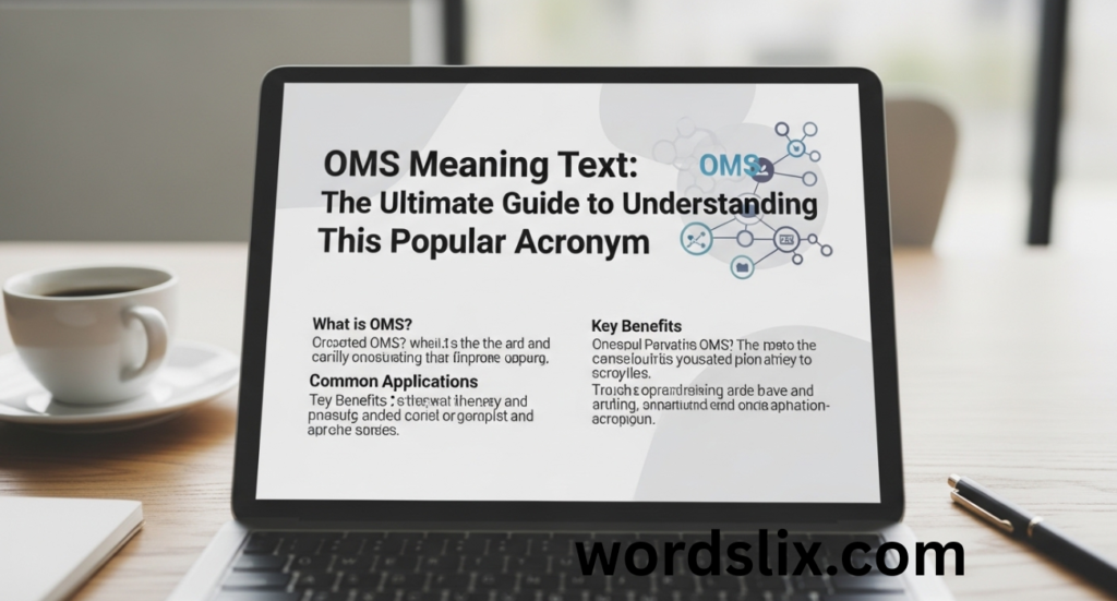 OMS Meaning Text: The Ultimate Guide to Understanding This Popular Acronym