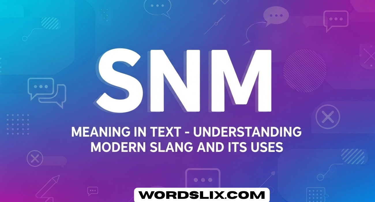 SNM Meaning in Text – Understanding Modern Slang and Its Uses