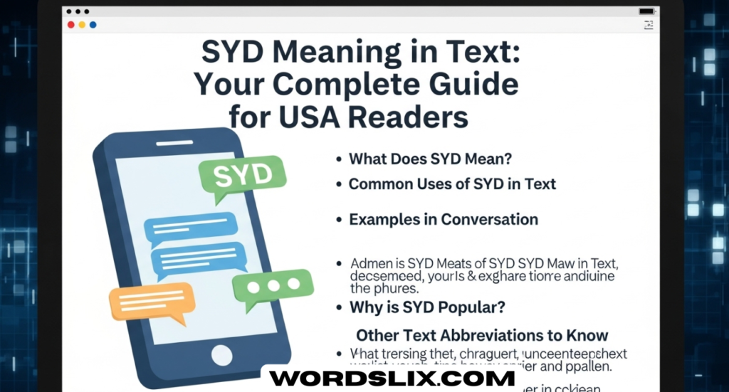 SYD Meaning in Text: Your Complete Guide for USA Readers