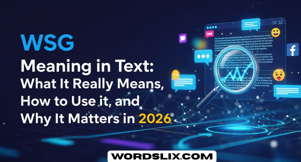 WSG Meaning in Text: What It Really Means, How to Use It, and Why It Matters in 2026