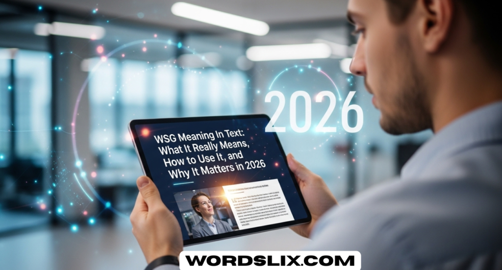 WSG Meaning in Text: What It Really Means, How to Use It, and Why It Matters in 2026