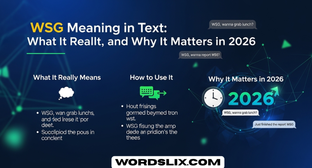 WSG Meaning in Text: What It Really Means, How to Use It, and Why It Matters in 2026